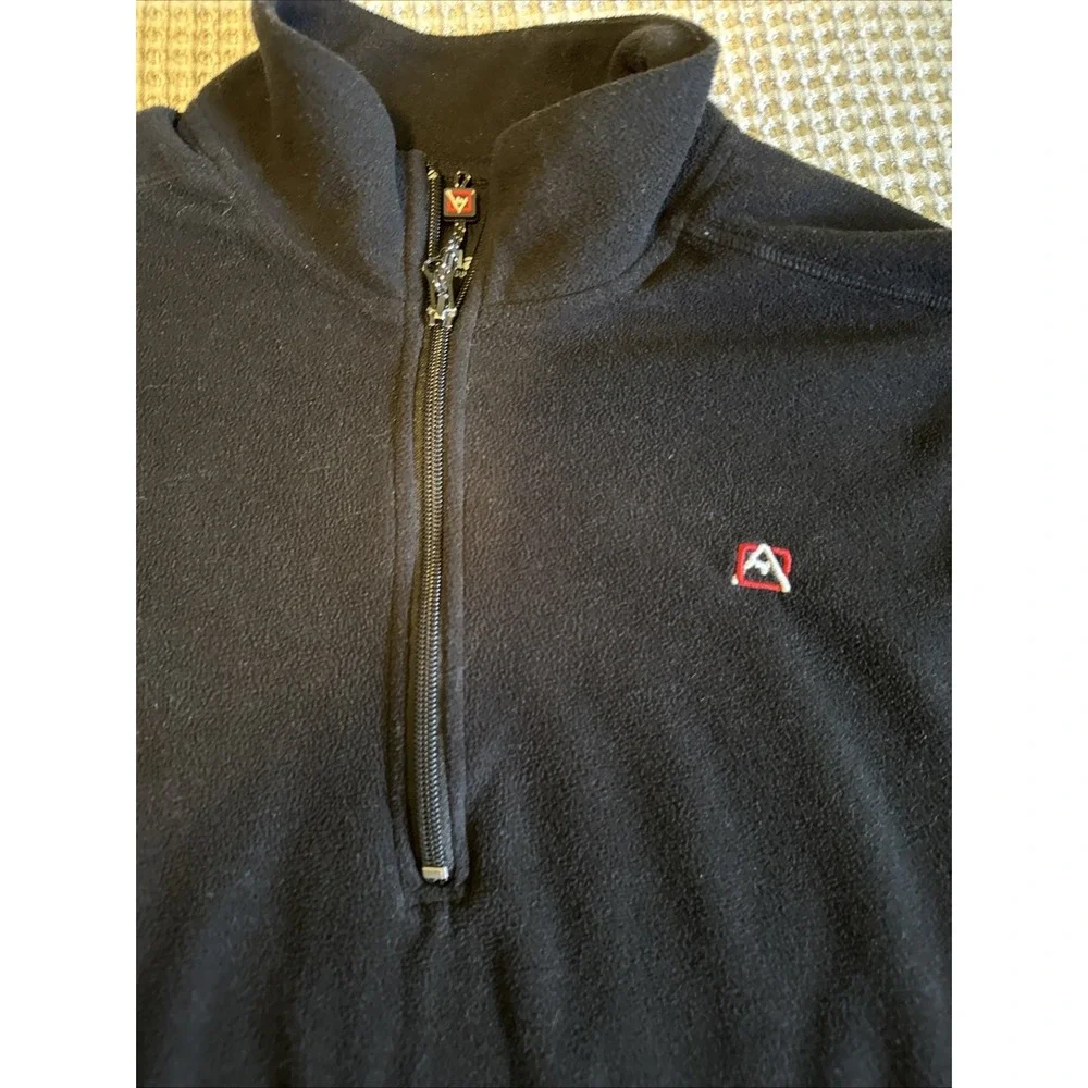 Avalanche Fleece Pullover Mens Medium Black Excellent Quarter Zip Outdoor Jacket